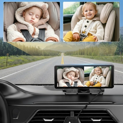 מצלמת תינוק לרכב לשני ילדים