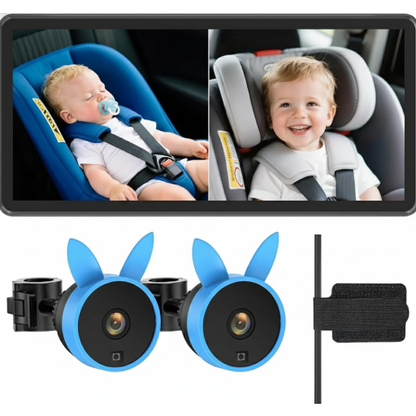 מצלמת תינוק לרכב לשני ילדים