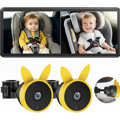 מצלמת תינוק לרכב לשני ילדים