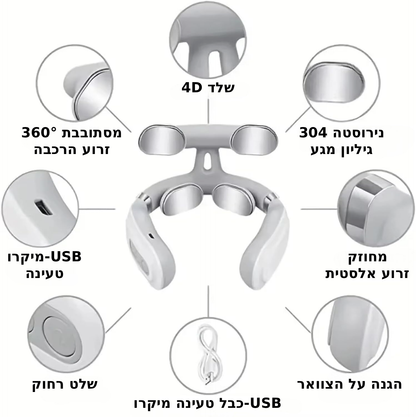 מכשיר עיסוי חשמלי לצוואר NeckGuard™