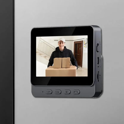 מצלמת פעמון דלת אלחוטית עם צג